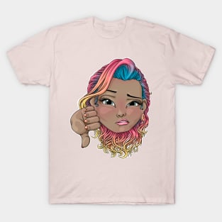 Reva Prisma thumb down emoji T-Shirt